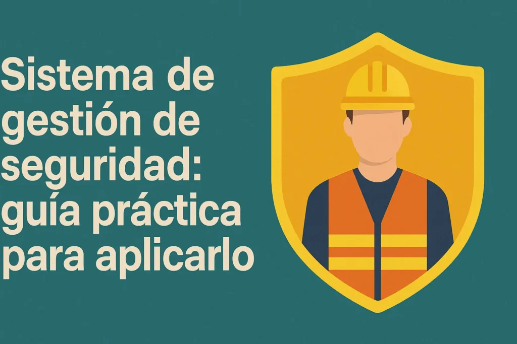 Sistema de gestión de seguridad con trabajador protegido por escudo